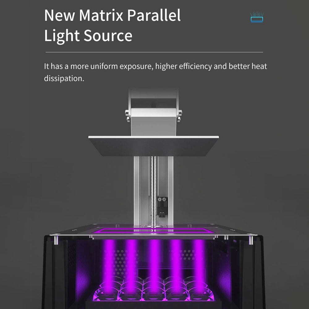 Anycubic Photon Mono LCD 3D Printer has new matrix parallel light source.