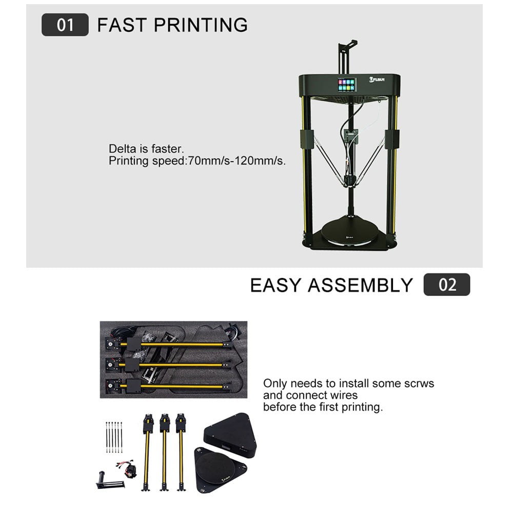 Fast printing and easy assembly feature of Flsun Q5 3D Printer