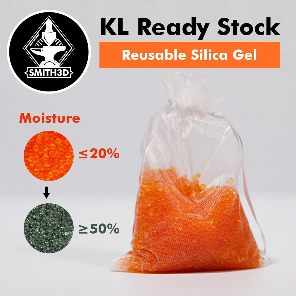 Wisedry 112 Gram [4 Packs] Silica Gel Desiccant Packs for Larger Container Desiccant Bags with Orange Indicating Beads for 3D Printer Filament Gun