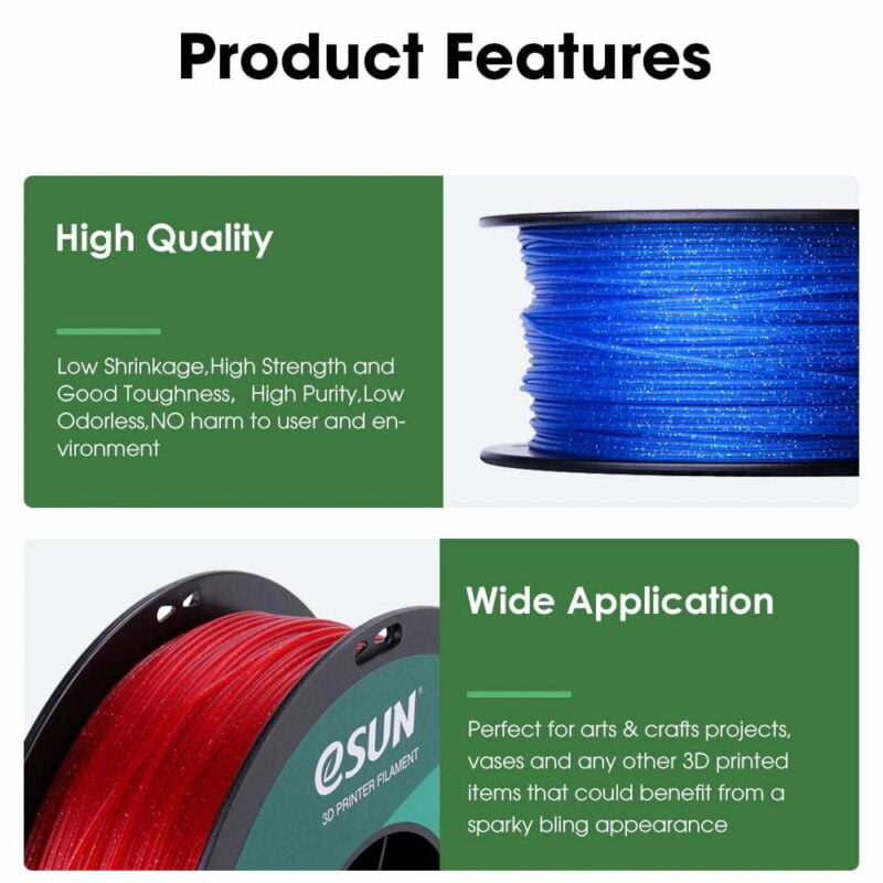 ESun Twinkling PLA Filament 1kg 1.75mm | Smith3D Malaysia