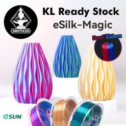 Esun dual color filament 1.75mm esilk magic 3d printing red blue 2 in 1