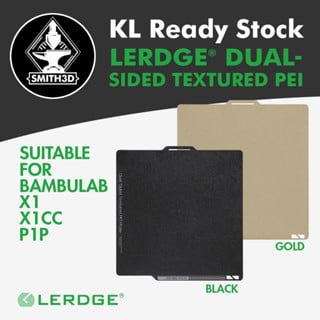LERDGE® Bambu Lab X1 / X1CC / P1P Dual-Sided Textured PEI Plate