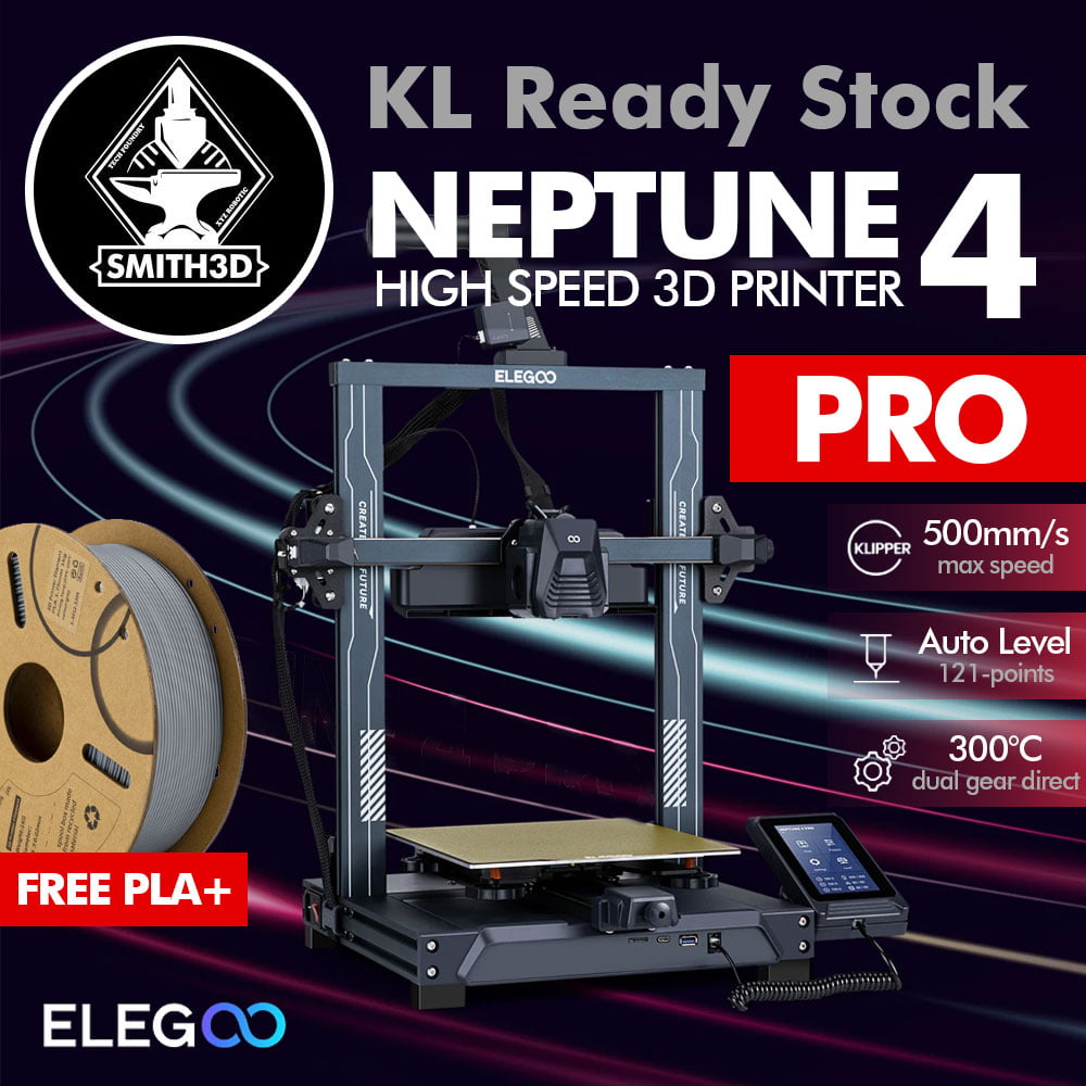 ELEGOO Neptune 4 Pro 3D Printer, 500mm/s High Speed FDM Printer