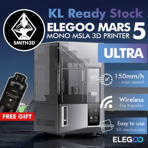 Elegoo Mars 4 Ultra 9K 3D Printer With Built-In Wifi Connectivity And 4-Point Hassle-Free Leveling System